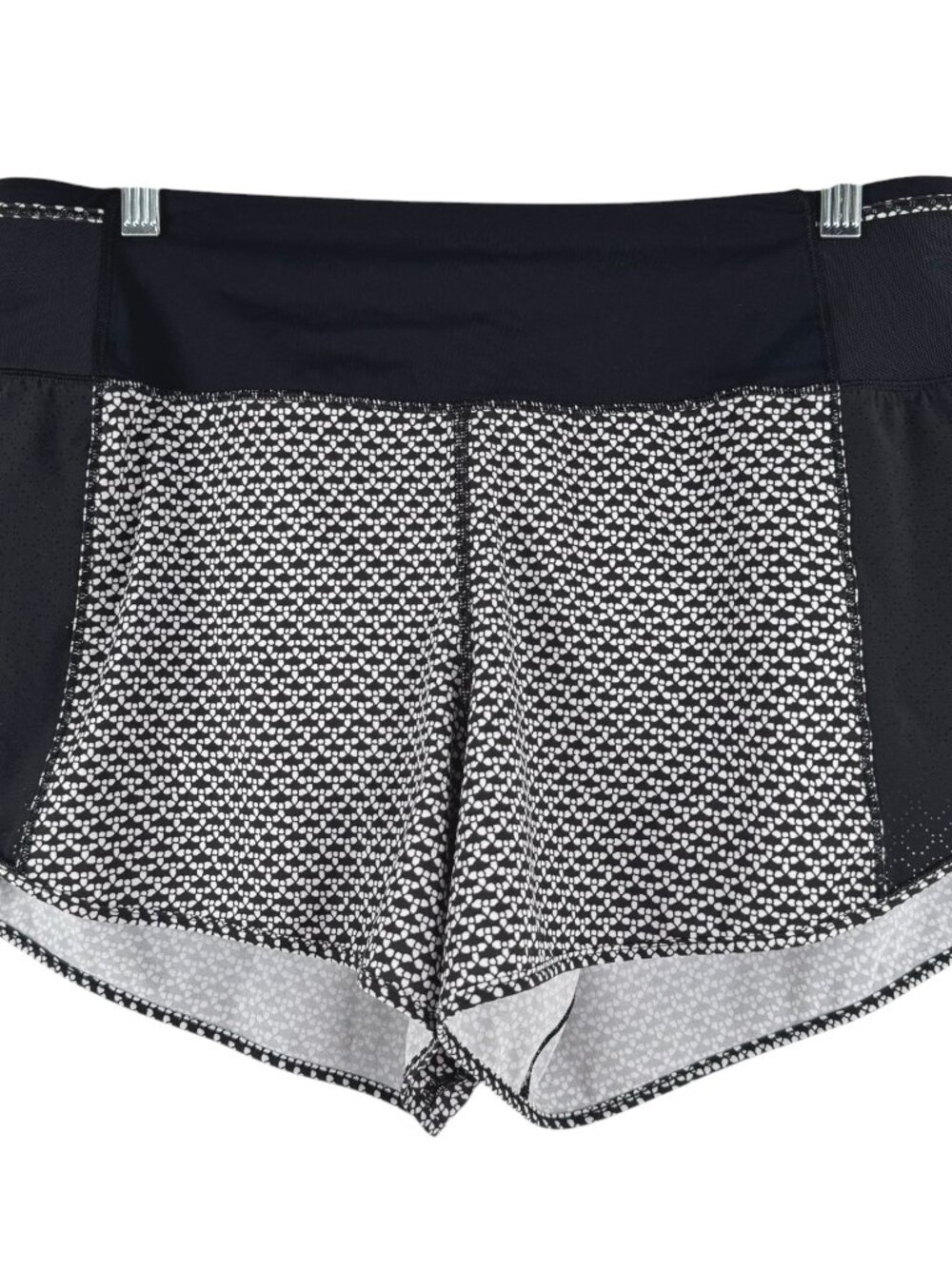 Lululemon Real Quick Short Size 10 Perforated 3.5" Monochromic Black SS-2274